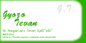 gyozo tevan business card